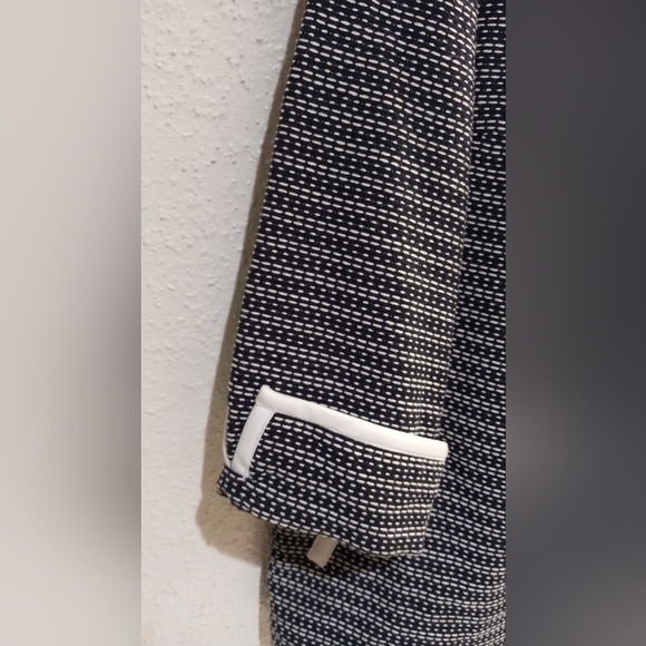 Ming Wang Navy Blue/White Blazer/Jacket 3/4 Sleeve Size XS NWT $275 MSRP - Picture 7 of 9